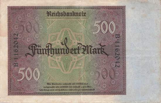 500 Mark 1922 ro.70 B